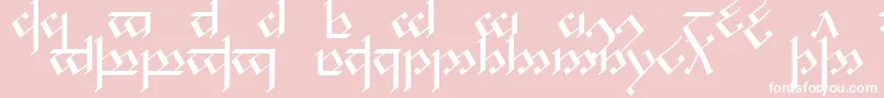 Fonte Noldcap1 – fontes brancas em um fundo rosa