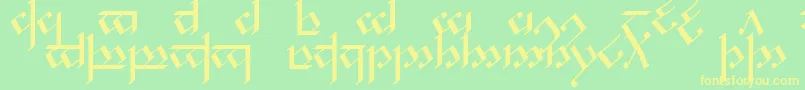 Noldcap1-Schriftart – Gelbe Schriften auf grünem Hintergrund
