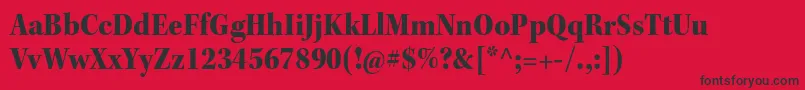 KeplerstdBlackscnsubh Font – Black Fonts on Red Background