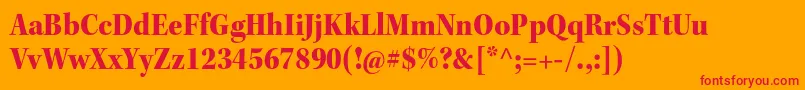 fuente KeplerstdBlackscnsubh – Fuentes Rojas Sobre Fondo Naranja