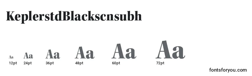 KeplerstdBlackscnsubh Font Sizes