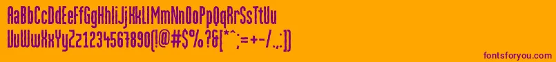 MartencyrGrotesquerough Font – Purple Fonts on Orange Background