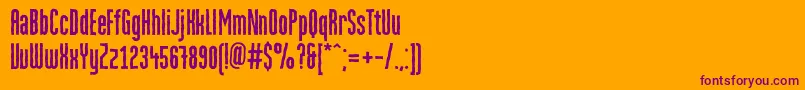 MartencyrGrotesquerough-Schriftart – Violette Schriften auf orangefarbenem Hintergrund