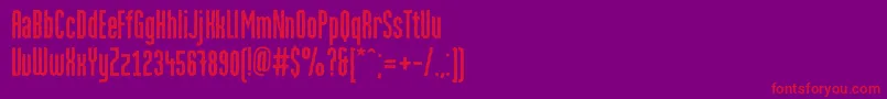 MartencyrGrotesquerough Font – Red Fonts on Purple Background