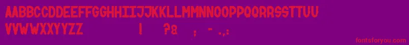 Numbertwo Font – Red Fonts on Purple Background