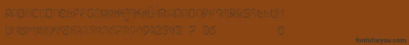 Шрифт Biohack – чёрные шрифты на коричневом фоне