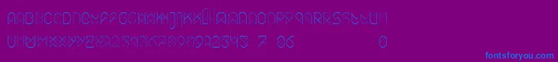 Biohack Font – Blue Fonts on Purple Background