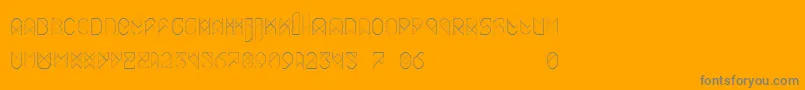 Biohack Font – Gray Fonts on Orange Background