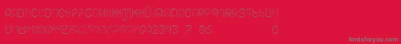 Biohack Font – Gray Fonts on Red Background