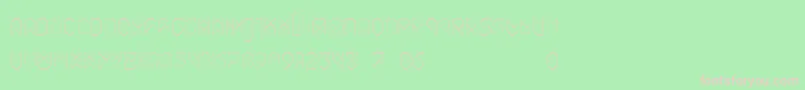 Fonte Biohack – fontes rosa em um fundo verde