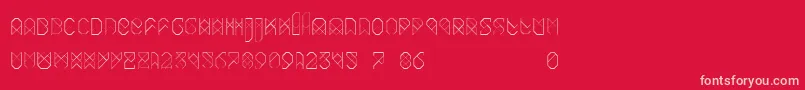 Шрифт Biohack – розовые шрифты на красном фоне