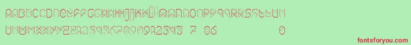 Biohack Font – Red Fonts on Green Background