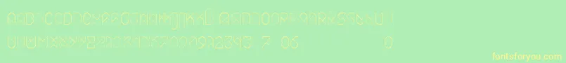 Шрифт Biohack – жёлтые шрифты на зелёном фоне