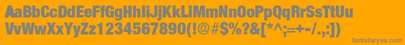 AcmoDisplaySsiNormal Font – Gray Fonts on Orange Background