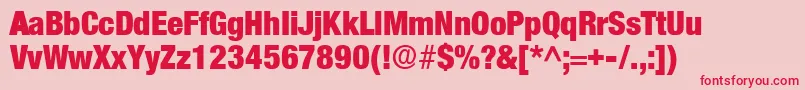 AcmoDisplaySsiNormal Font – Red Fonts on Pink Background