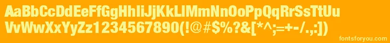 AcmoDisplaySsiNormal Font – Yellow Fonts on Orange Background