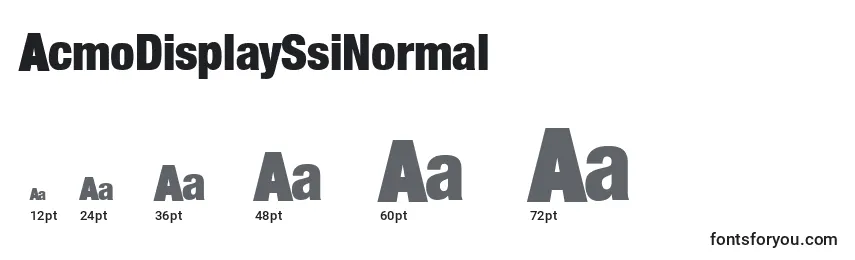 sizes of acmodisplayssinormal font, acmodisplayssinormal sizes