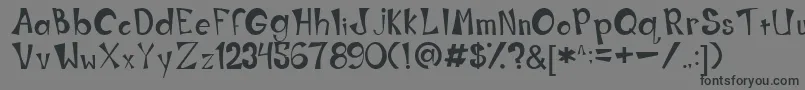 フォントWorkOrSpoon – 黒い文字の灰色の背景