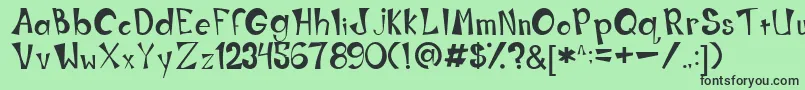 WorkOrSpoon Font – Black Fonts on Green Background