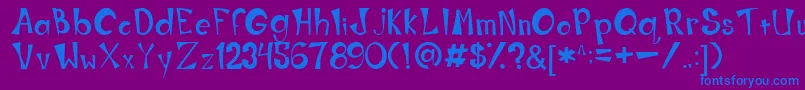 WorkOrSpoon Font – Blue Fonts on Purple Background