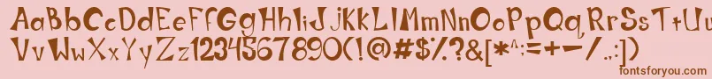 WorkOrSpoon Font – Brown Fonts on Pink Background