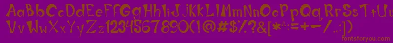 WorkOrSpoon Font – Brown Fonts on Purple Background