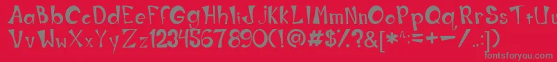 WorkOrSpoon Font – Gray Fonts on Red Background