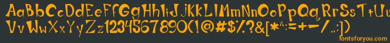 WorkOrSpoon Font – Orange Fonts on Black Background