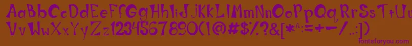 WorkOrSpoon Font – Purple Fonts on Brown Background