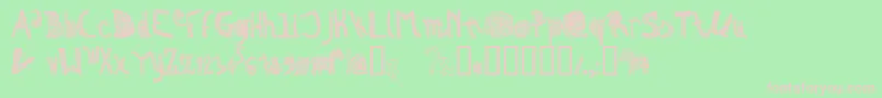 Zebrairr Font – Pink Fonts on Green Background