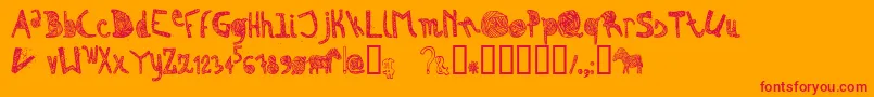 Zebrairr Font – Red Fonts on Orange Background
