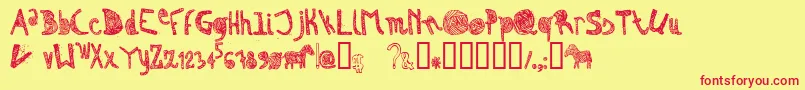 Zebrairr Font – Red Fonts on Yellow Background