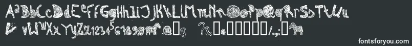 Шрифт Zebrairr – белые шрифты на чёрном фоне