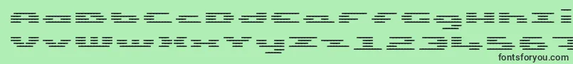 UpTinyLcdFourDecohLight Font – Black Fonts on Green Background