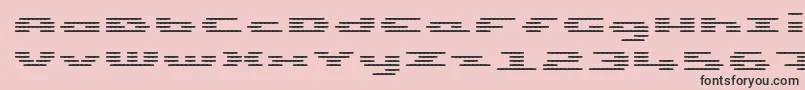 UpTinyLcdFourDecohLight Font – Black Fonts on Pink Background
