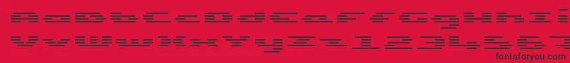 UpTinyLcdFourDecohLight Font – Black Fonts on Red Background