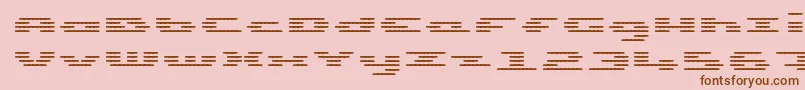 UpTinyLcdFourDecohLight Font – Brown Fonts on Pink Background