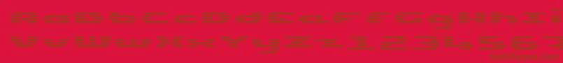 UpTinyLcdFourDecohLight Font – Brown Fonts on Red Background