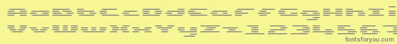 UpTinyLcdFourDecohLight Font – Gray Fonts on Yellow Background