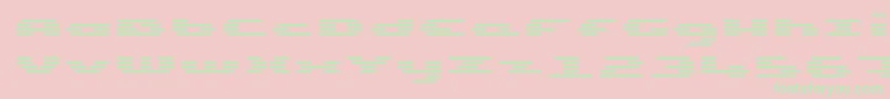 UpTinyLcdFourDecohLight Font – Green Fonts on Pink Background