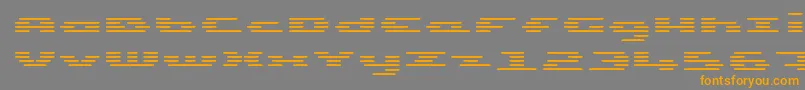 UpTinyLcdFourDecohLight Font – Orange Fonts on Gray Background