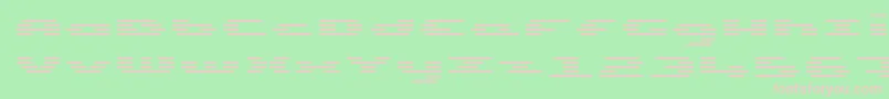 UpTinyLcdFourDecohLight Font – Pink Fonts on Green Background