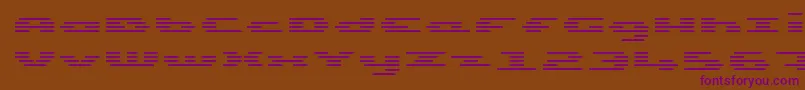 Шрифт UpTinyLcdFourDecohLight – фиолетовые шрифты на коричневом фоне