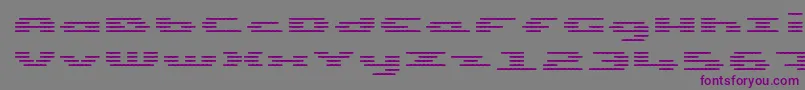 UpTinyLcdFourDecohLight Font – Purple Fonts on Gray Background