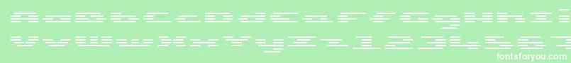UpTinyLcdFourDecohLight Font – White Fonts on Green Background