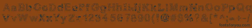 RhBrickhausProtoPlasm Font – Black Fonts on Brown Background