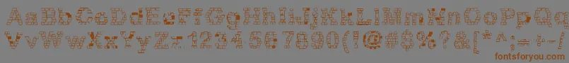 Шрифт RhBrickhausProtoPlasm – коричневые шрифты на сером фоне