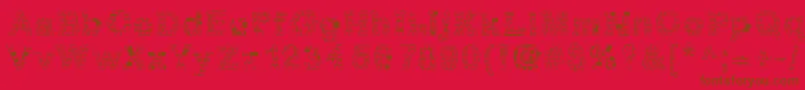 Czcionka RhBrickhausProtoPlasm – brązowe czcionki na czerwonym tle