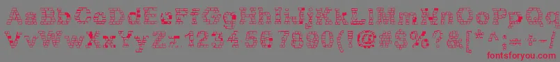 fuente RhBrickhausProtoPlasm – Fuentes Rojas Sobre Fondo Gris