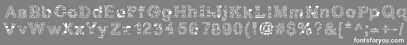 RhBrickhausProtoPlasm Font – White Fonts on Gray Background